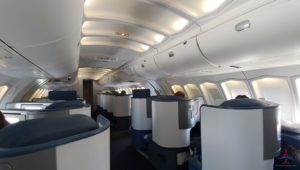 a plane with seats and windows