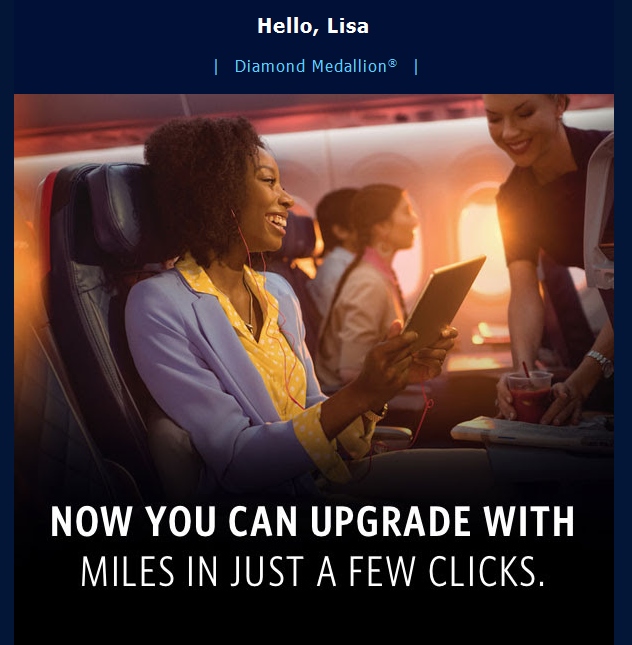 Now LIVE on Delta.com – The greatest threat to “free” Medallion upgrades ever – Upgrade with SkyMiles