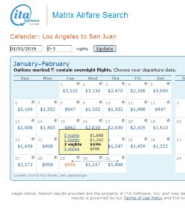 a screenshot of a flight search