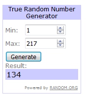 a screenshot of a random number generator