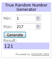 a screenshot of a random number generator