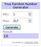 a screenshot of a random number generator