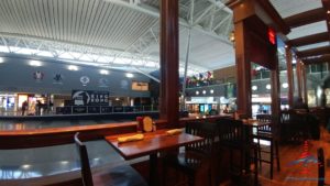 a table and chairs in a restaurant