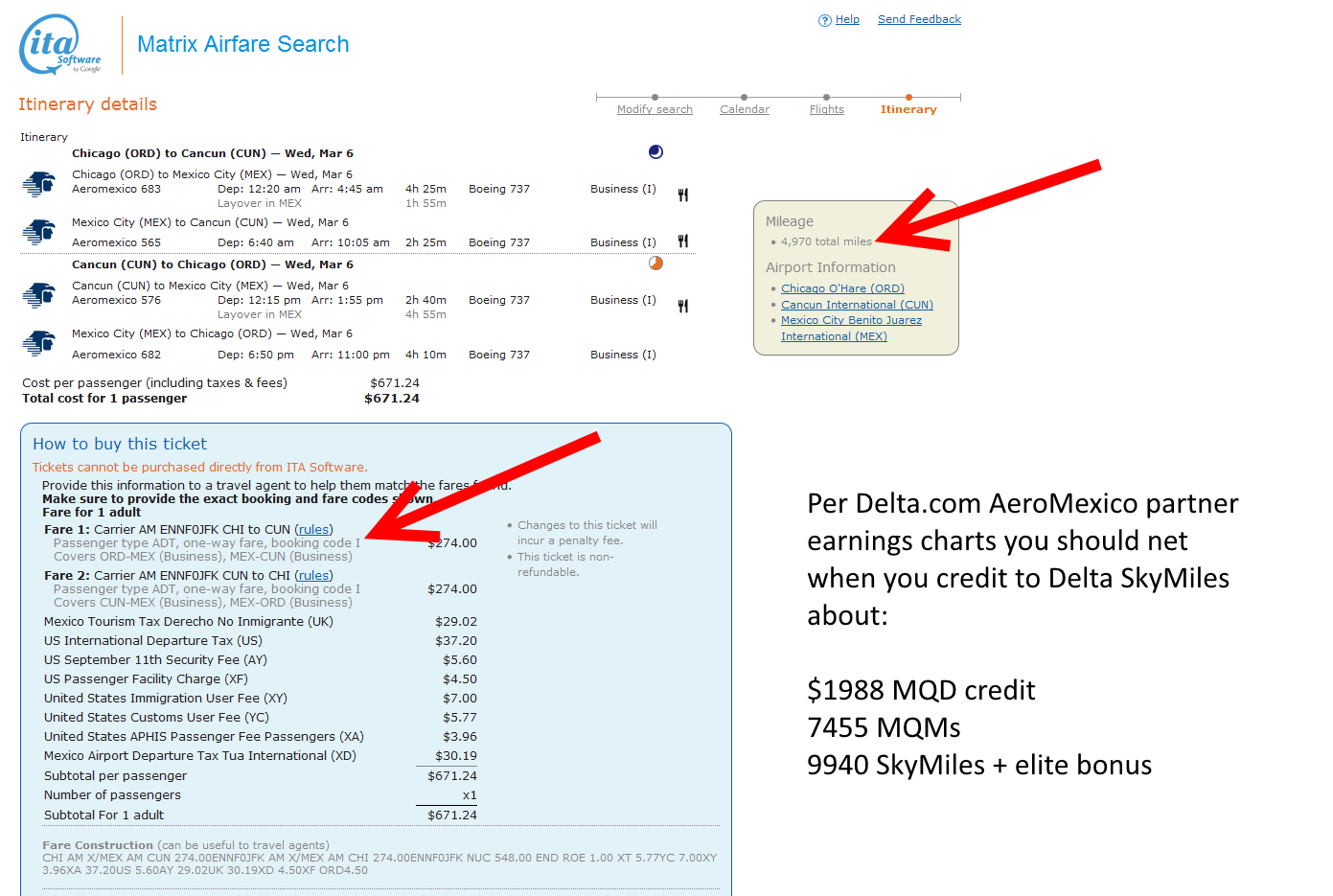 Chicago to Cancun RT $671 Skyteam First Class Elite Mileage Run 7455MQMs at 9CPM (huge MQD credit possible)!