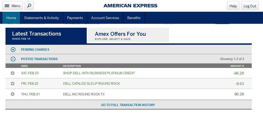 Sweet Stacking Results with the new Amex Business Platinum Dell Yearly Credit!