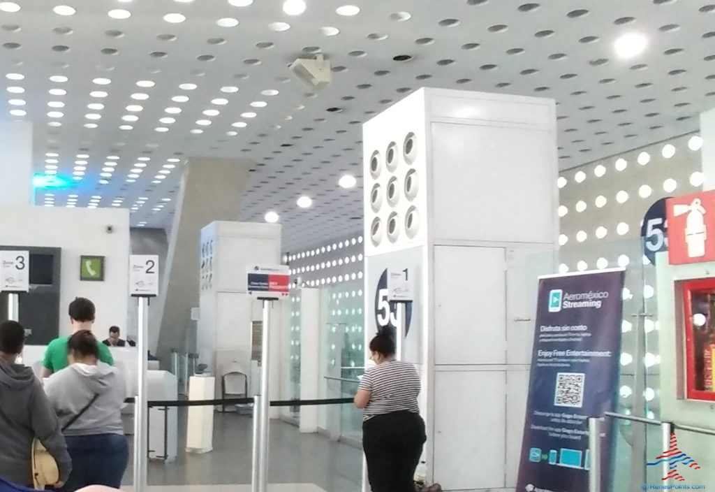 a woman standing in a building