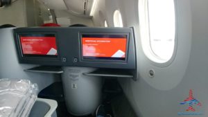 a screen on the plane