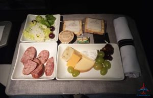 a tray of food on a table