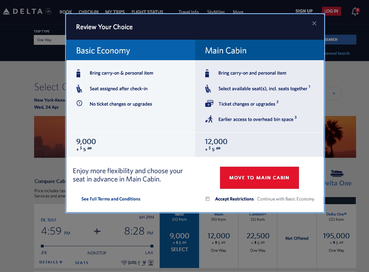 Delta E BASIC SkyMiles Fares now Nationwide – Should or shouldn’t you book these tickets?