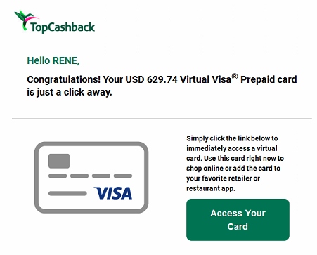 Rookie Wednesday: The Mega Value of a Visa Debit Gift Cards Payout From TopCashBack