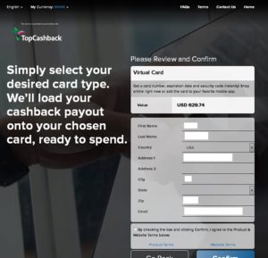 a screenshot of a cashback