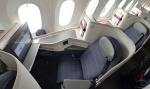 a seat in an airplane