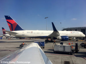 Delta Air Lines Boeing 757-200, tail number N535US, parked at Terminal 3 at Los Angeles International Airport - LAX - California. 