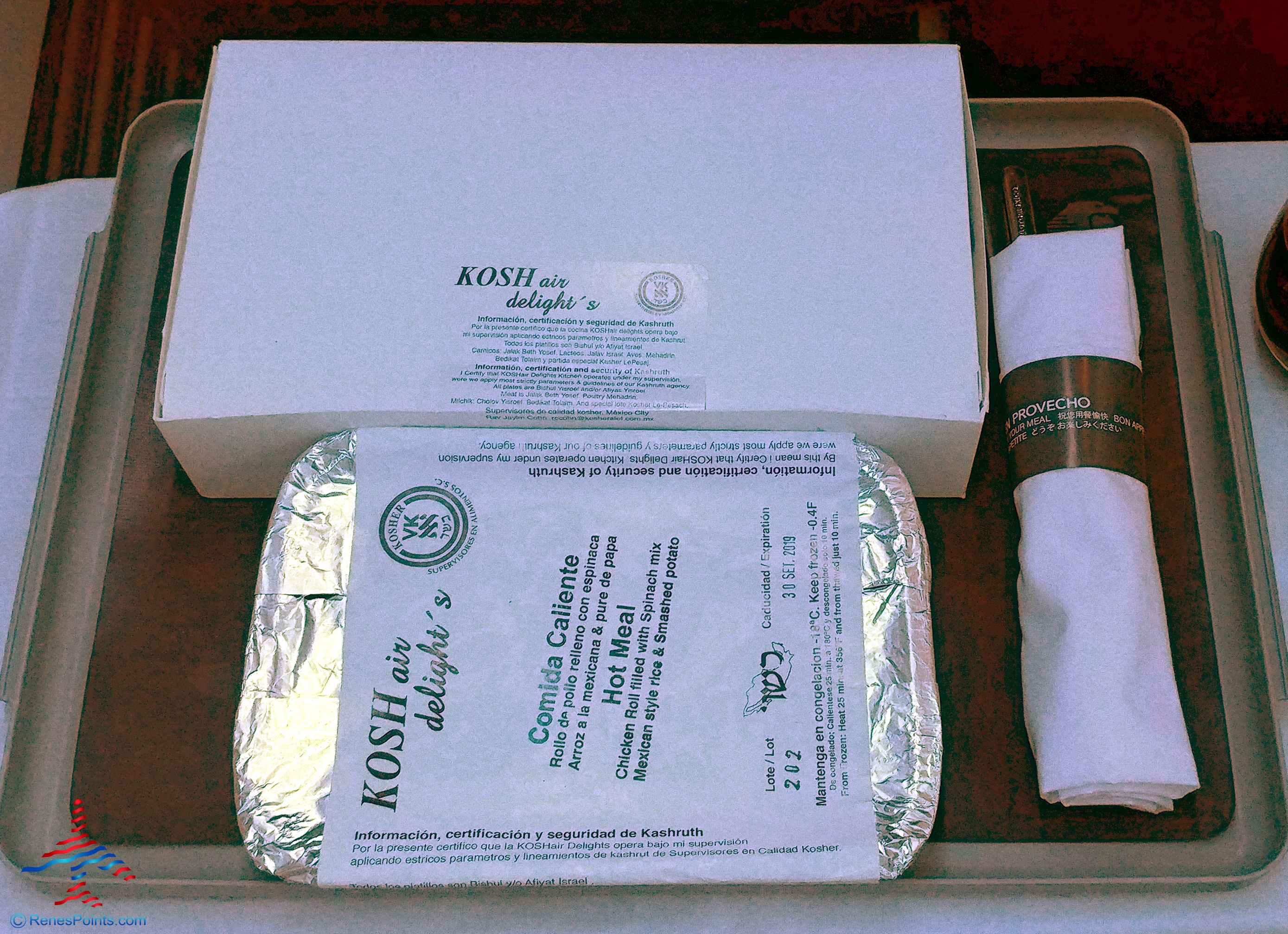 Delta JFK Sky Club Kosher Meals and AeroMexico Business Class Kosher Meal Review New York to Mexico City (and back).