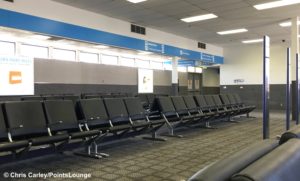 Southwest Airlines boarding area at Hollywood Burbank Airport in California.