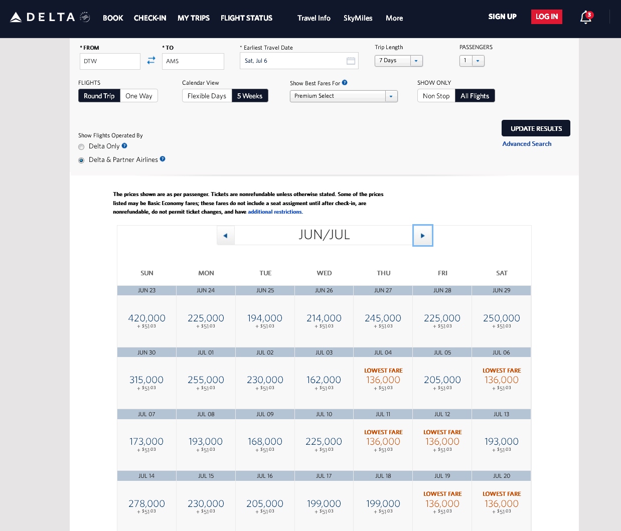 If Delta can KEEP These Crazy SkyMiles / Dollar Upgrade Prices – This Medallion will be THRILLED!