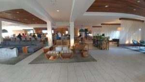 a room with a large white floor and a large white wall