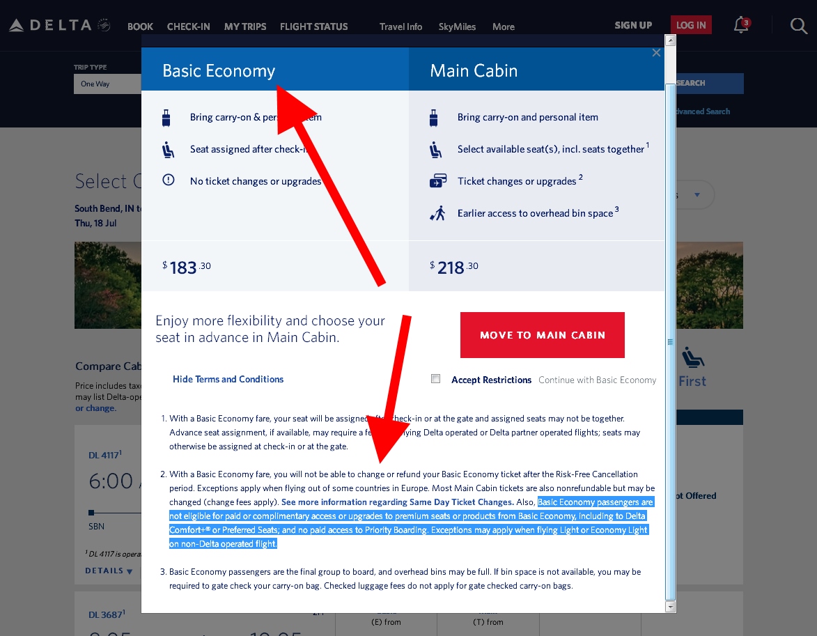 Delta Passenger with NO Medallion® Status on Basic Economy Ticket Upgraded to 1st class!