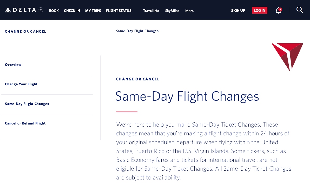 Will the “new” Delta Comfort Plus “S” fare class impact Same Day Change options or upgrades? Delta is not saying!