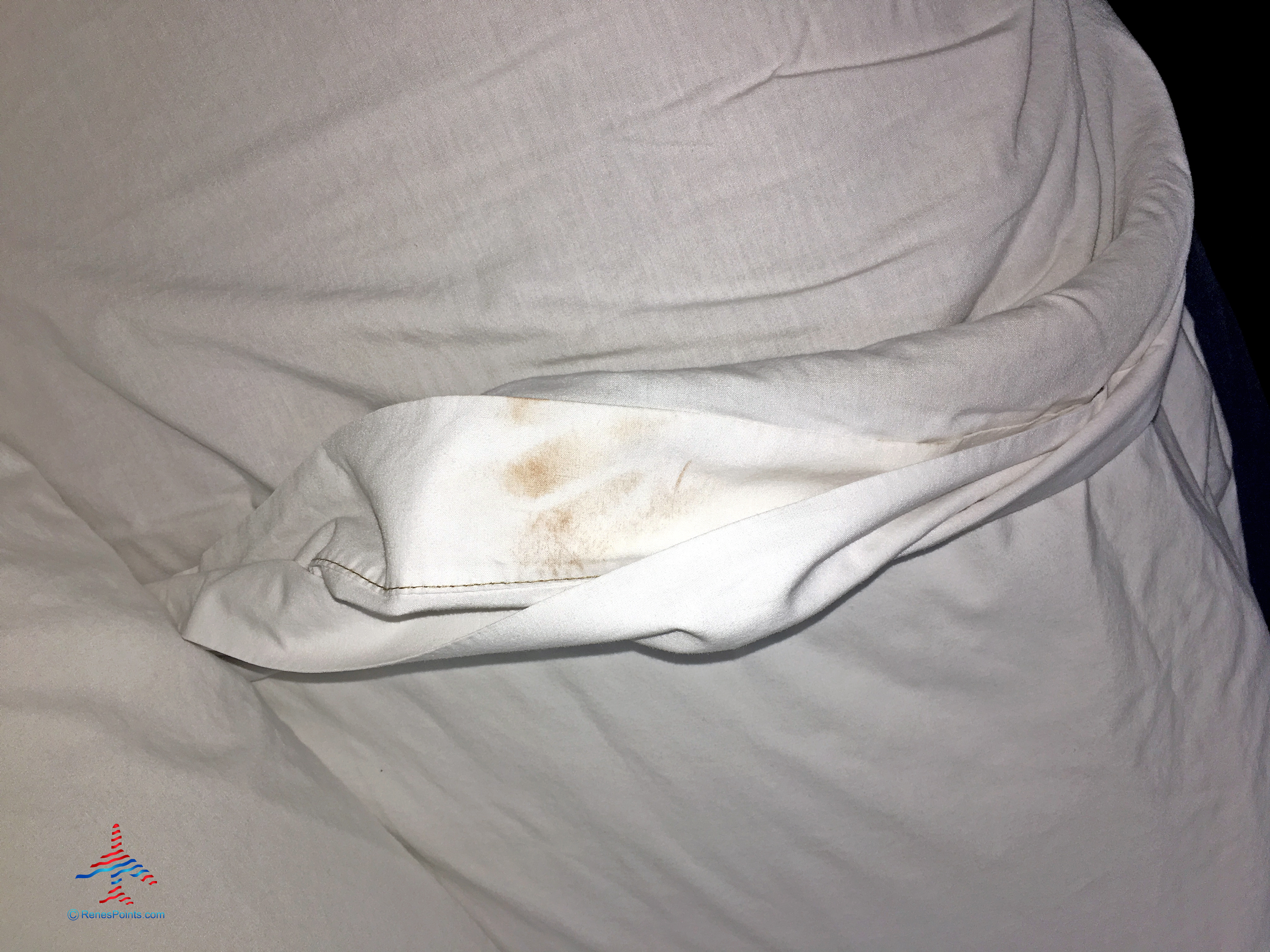 Dirty bedsheets at the Days Inn Austin University Downtown in Austin, TX.