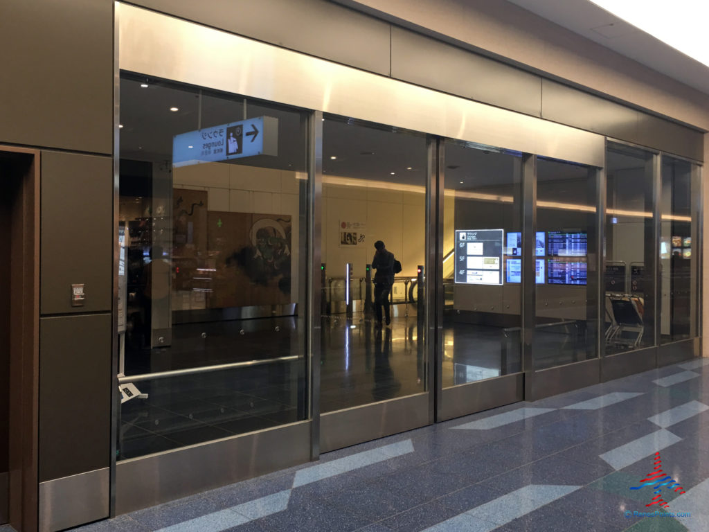 Concourse entrance to the TIAT Lounge Annex location for Delta One passengers at Tokyo Haneda International Airport in Tokyo, Japan.