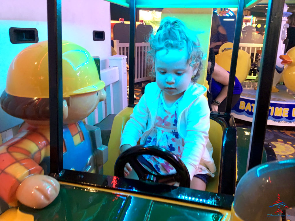 Daughter playing in Excalibur's Fun Dungeon Paradise, Nevada, outside of Las Vegas.