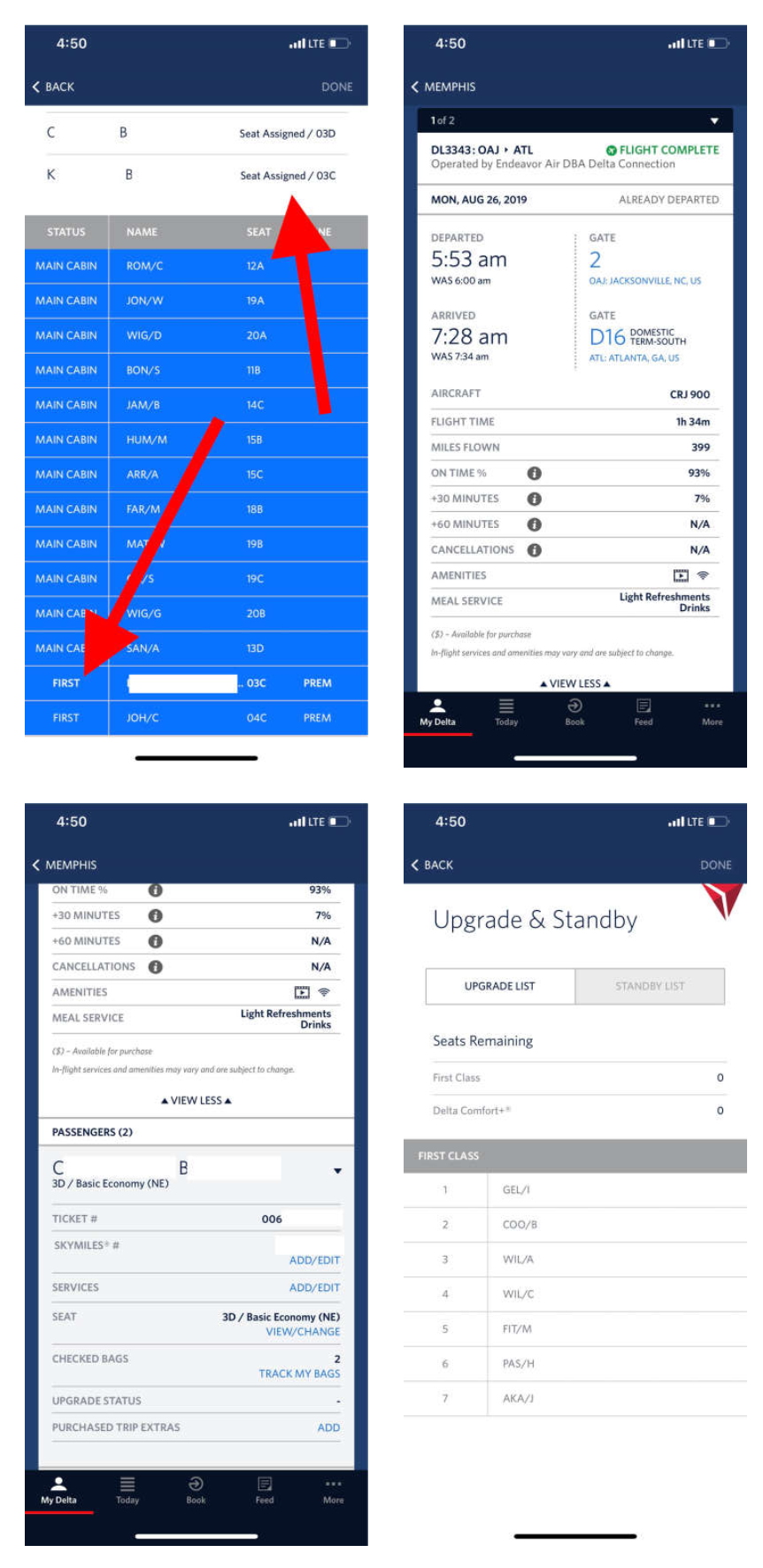 screens screenshot of a flight login