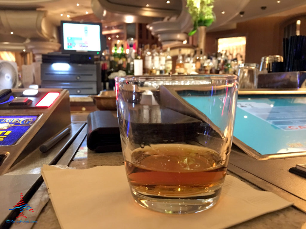 A Knob Creek bourbon whiskey drink is served at American Express Fine Hotels & Resorts and Chase Luxury Hotels & Resorts partner Bellagio Las Vegas circle bar.