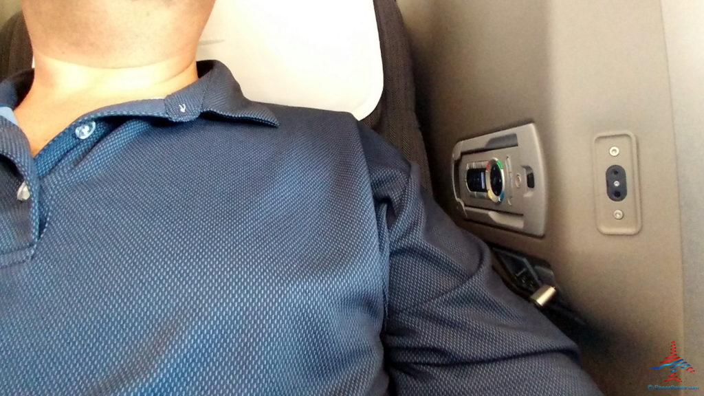 a man sitting in an airplane