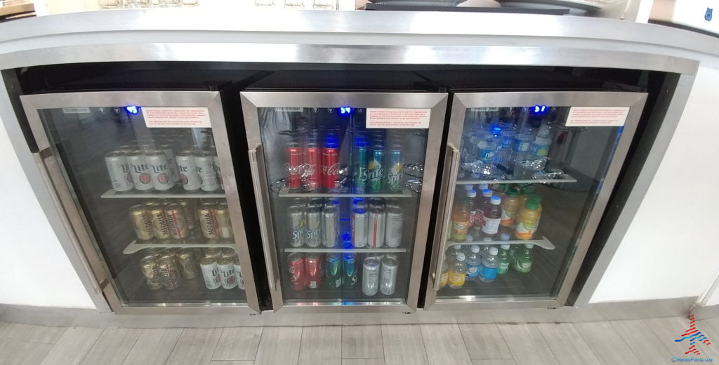 a refrigerator with drinks in it