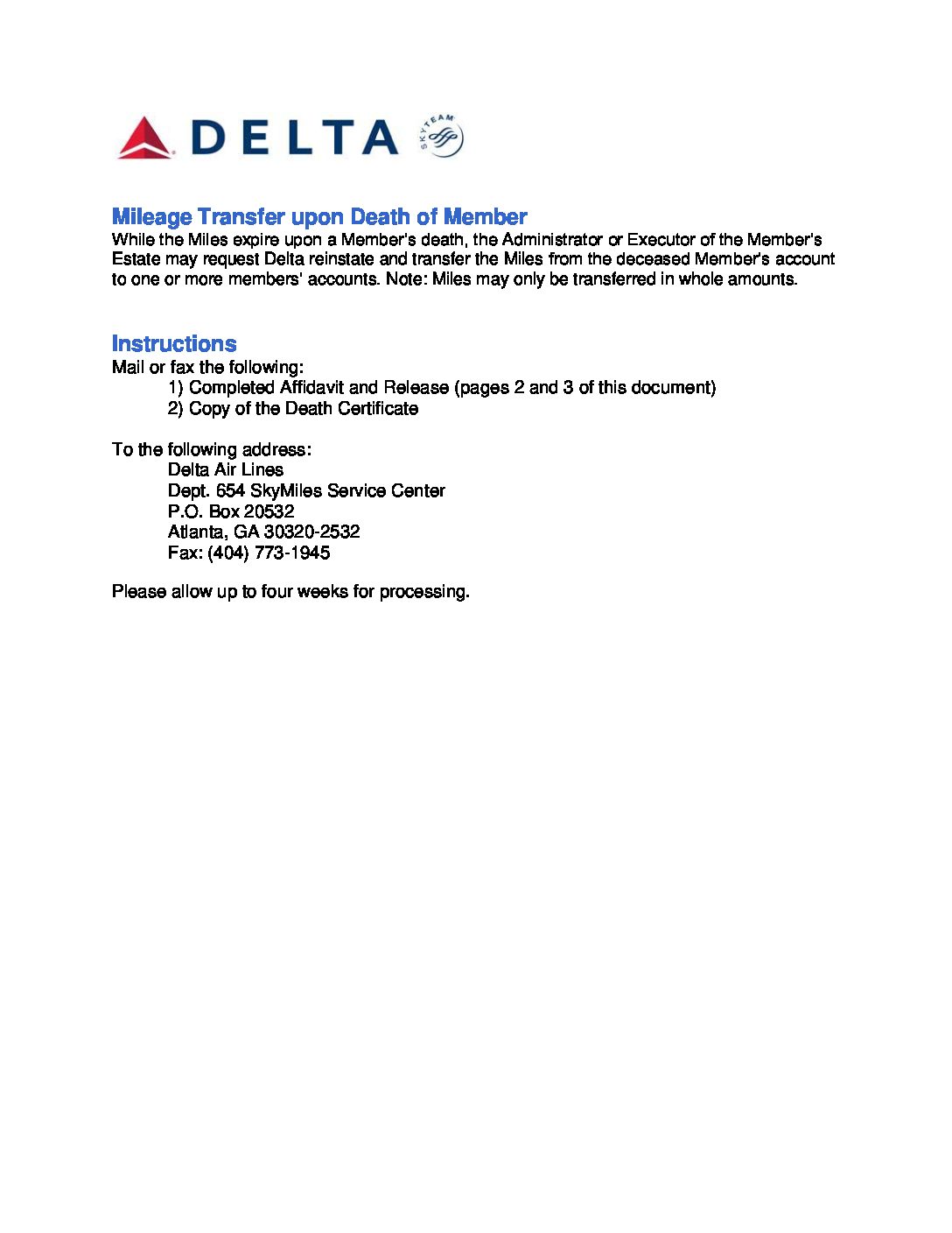 Delta-SkyMiles-Death-Transfer-Affidavit - Eye of the Flyer