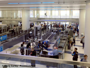 TSA security checkpoint at LAX Terminal 7.