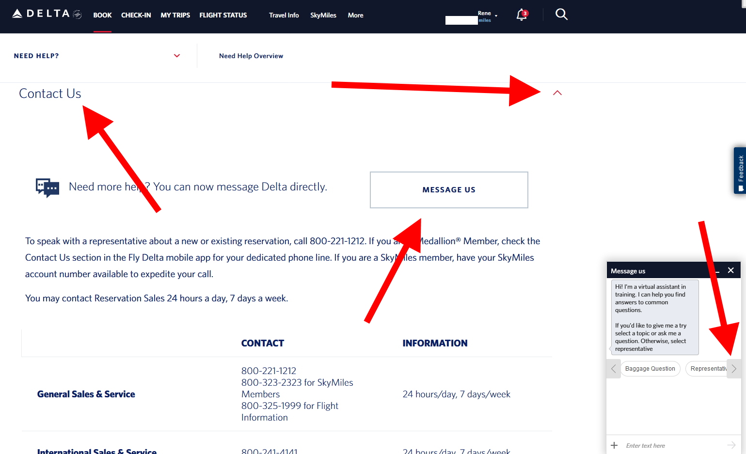 Rookie Wednesday: Using Delta Live Representative web “chat” for Faster Service.