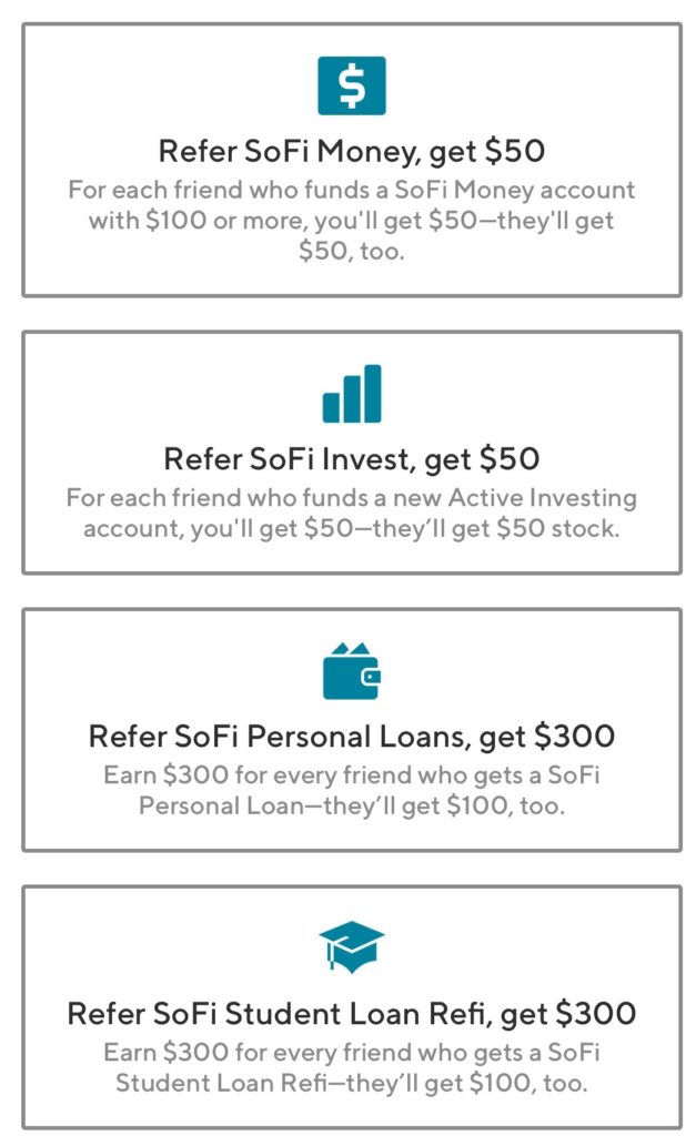 SoFi's referral programs.