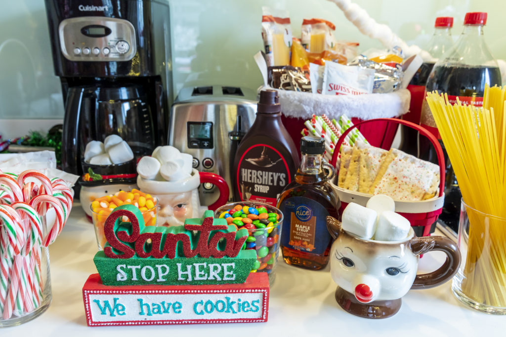 a table with a variety of items