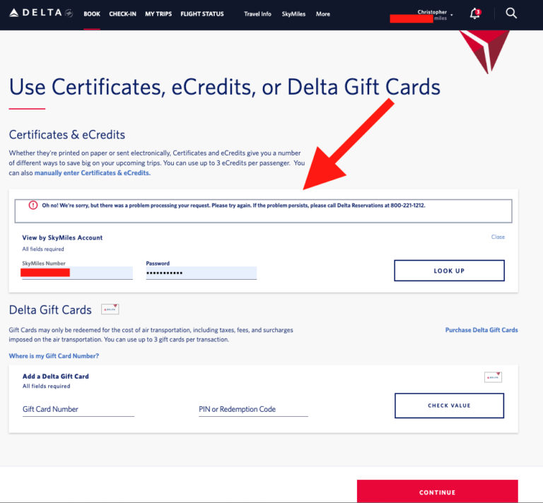 DeltaCertificatesCreditsPageScreenshot Eye of the Flyer