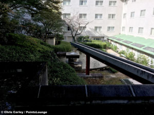 A fountain in of the Westin Kyoto's many gardens.