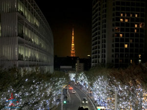 Tokyo Tower as seen from Minato ward in Tokyo, Japan, a Delta Air Lines destination sometimes featuring elite weekend mileage runs!