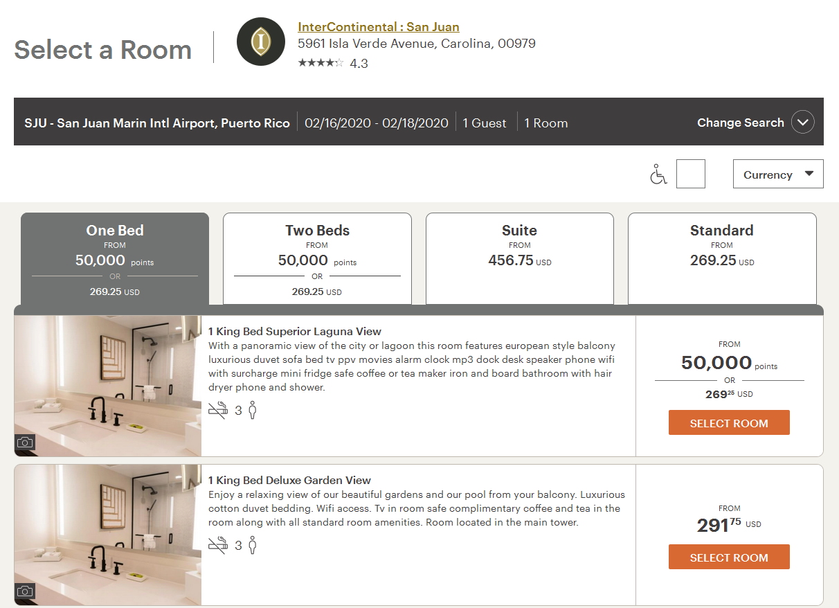 IHG Intercontinental San Juan Puerto Rico Hotel near SJU Airport Review Room 1601