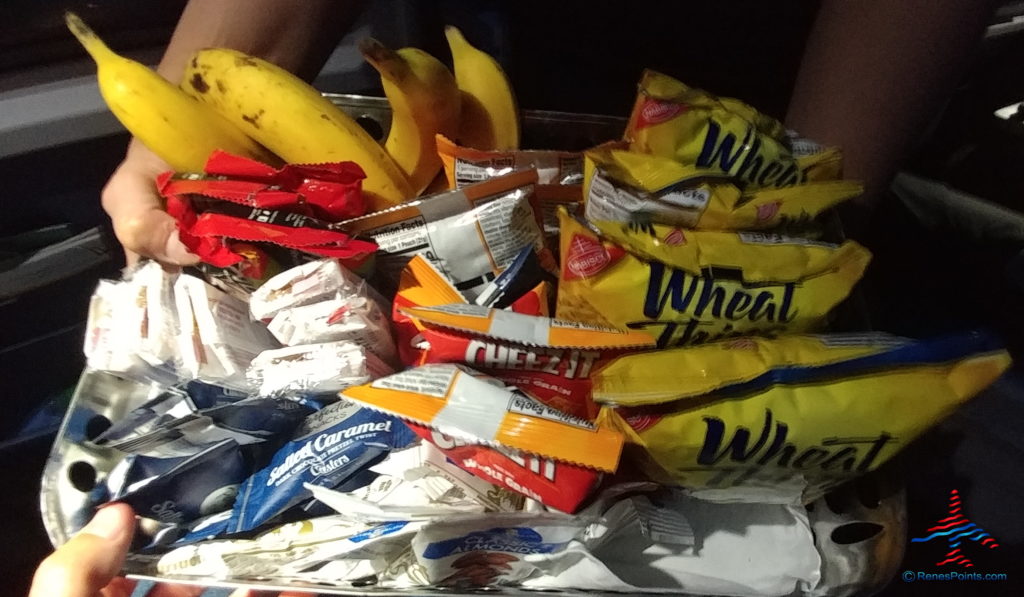 a group of snacks in a basket