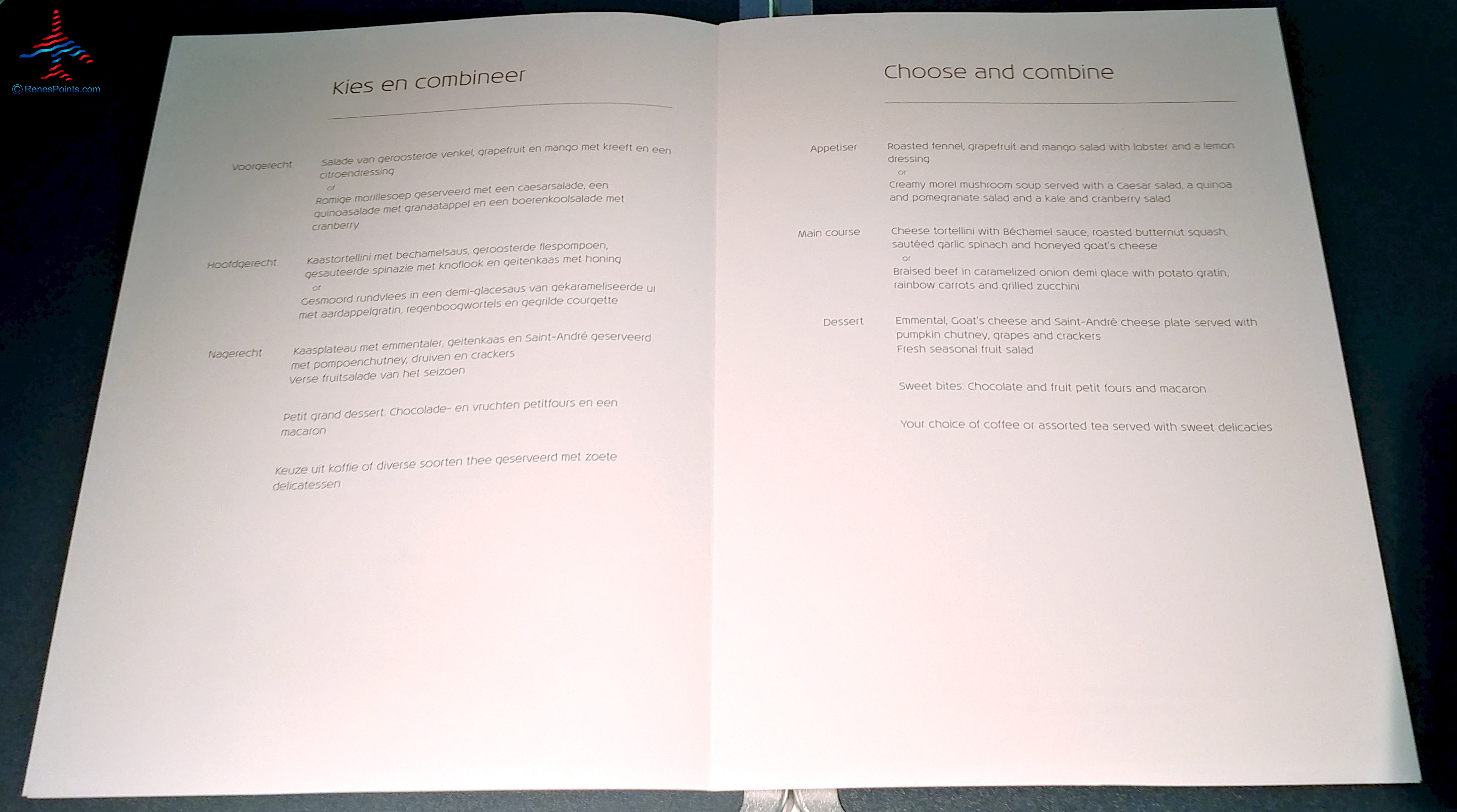 Review: KLM 777 Business Class Full Flat Seat! Dinner and Breakfast During a Trip from Atlanta to Amsterdam