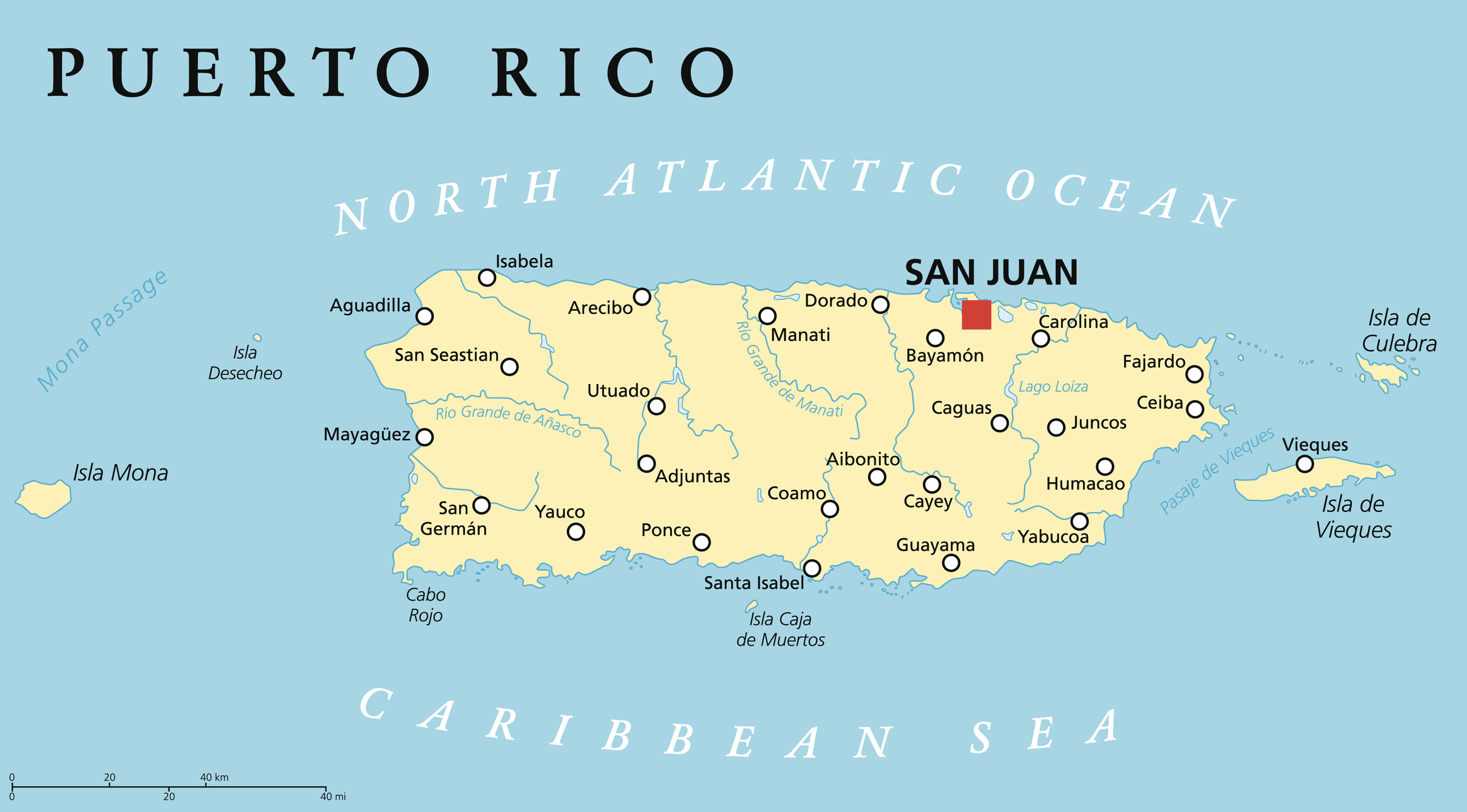 San Juan Puerto Rico Map.