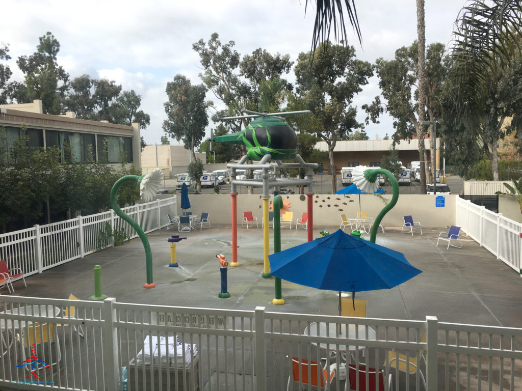 The waterpark play area is seen at the Holiday Inn & Suites Anaheim hotel near Disneyland in Anaheim, California.