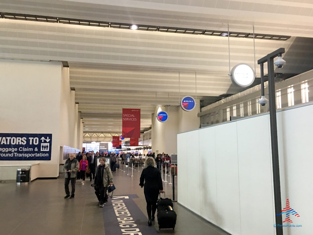 A check in area under construction at MSP airport.