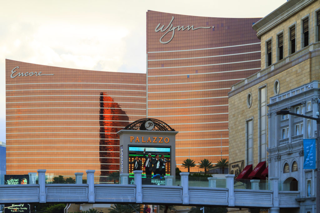 Las Vegas USA - JULY 6, 2015: Las Vegas Wynn Hotel and Casino, named after casino developer Steve Wynn and is the flagship property of Wynn Resorts Limited. 40 million people visiting the city each year. (©iStock.com/Photoservice)