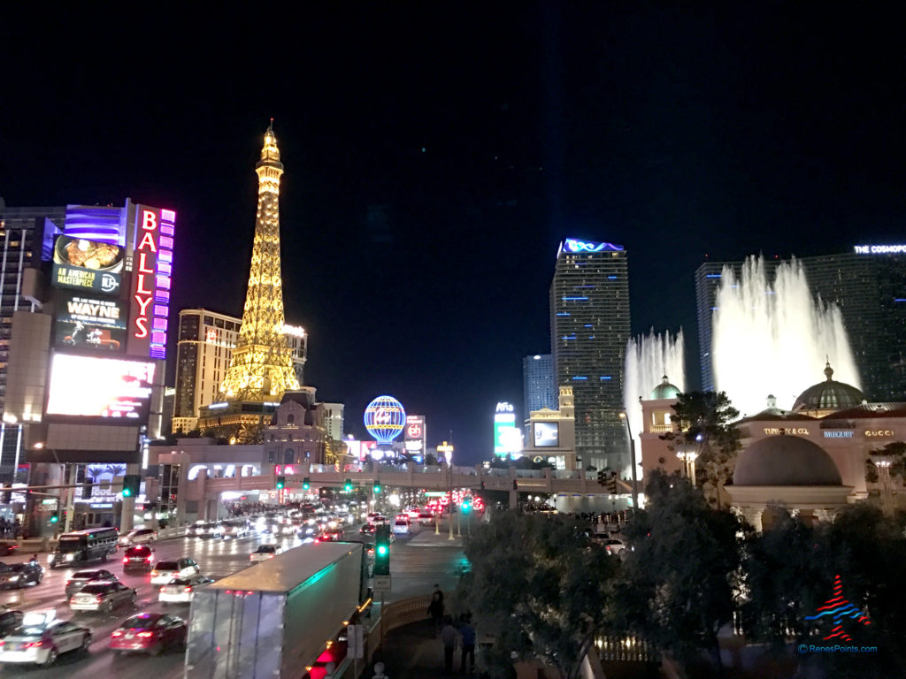 Hotel casino resorts such as Bally's, Paris Las Vegas, Cosmopolitan, and Bellagio are seen on the Las Vegas Strip on Las Vegas Blvd in Paradise, Nevada.