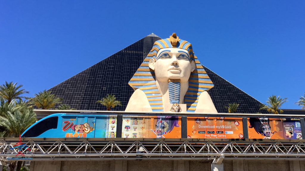 The pyramid and sphinx are seen at the Luxor Resort & Casino on the Las Vegas Strip in Paradise, Nevada.