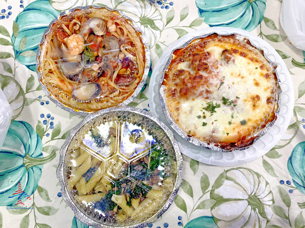 Food delivery from an Italian restaurant.