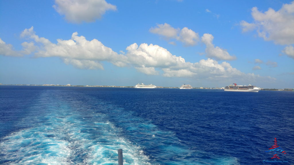 a cruise ships in the ocean