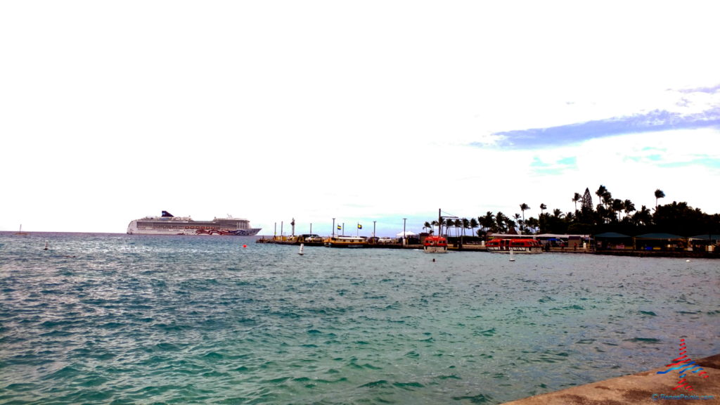 a cruise ship in the water